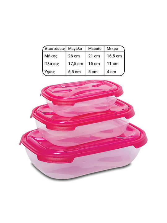 Plastic Lunch Box Pink