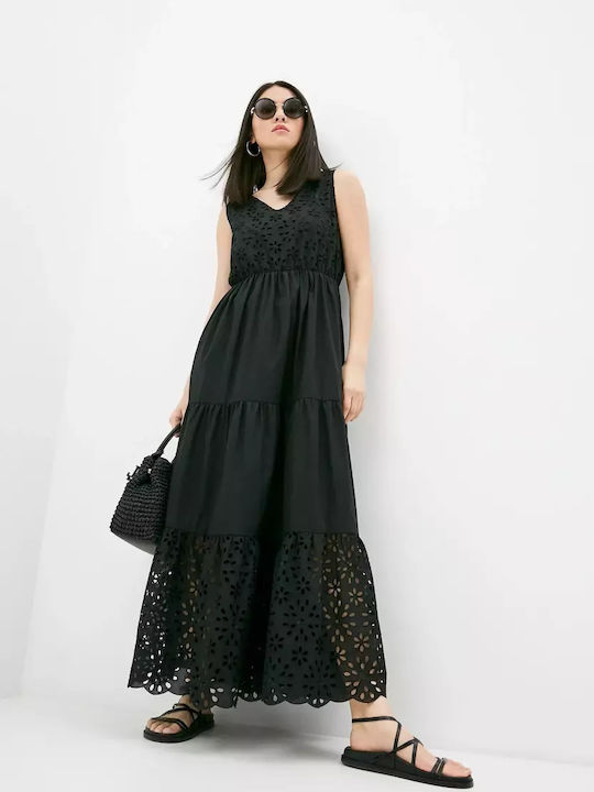 Sommer Maxi Abendkleid Schwarz