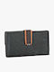Large Leather Women's Wallet Classic Black