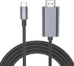 Tech-Protect Ultraboost Cable HDMI male - USB-C male 2m Μαύρο