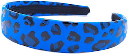 Leopard Hair Headband Blue