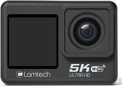 Lamtech LAM113232 Action Camera 5K Υποβρύχια (με Θήκη) με WiFi Μαύρη με Οθόνη 2"