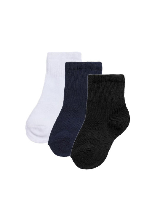 Ysabel Mora Kids Breathe Socks - 3 Pairs White-Grey-Grey-Blue