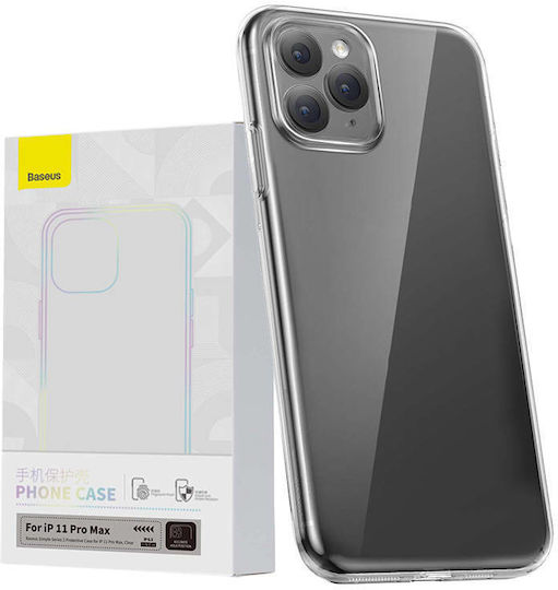Baseus Simple Задна корица Пластмаса 1.3мм Прозрачен (iPhone 11 Pro Max)