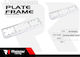 Car License Plate Frame Plastic Black 1pcs