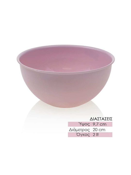 Plastic Salad Bowl Pink