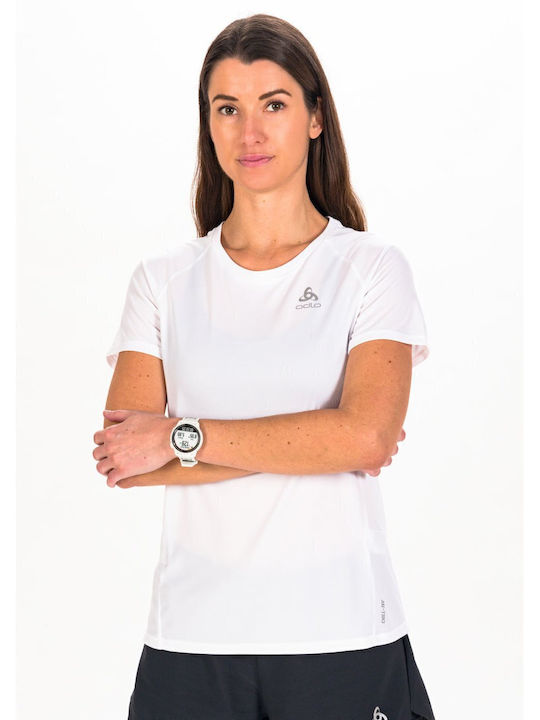Odlo Essential Chill-Tec Γυναικείο Αθλητικό T-shirt Λευκό