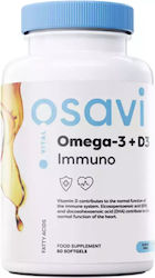 Osavi Omega-3 + D3 Immuno Ulei de pește 60 softgels Lămâie