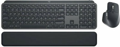 Logitech MX Keys S Combo Fără fir Bluetooth Set tastatură și mouse Greacă