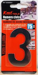 KMT Tools Πινακίδα με Αριθμό 3 σε Ασημί Χρώμα 7.5cm 9368061 KMT Tools Πινακίδα με Αριθμό 3 σε Ασημί Χρώμα 7.5cm 9368061