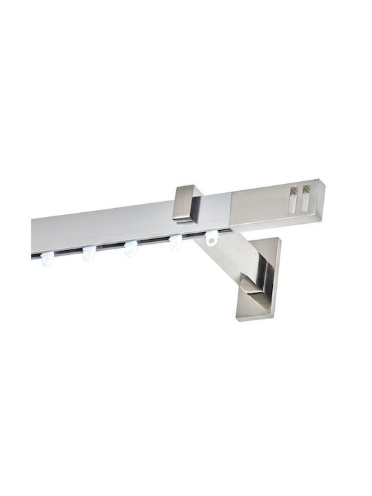 Anartisi Astoria One-Way Aluminum Curtain Track Silver 400cm