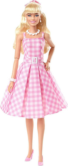 Barbie The Movie Margot Robbie in Pink Gingham Dress Collectible Doll for 3+ years+ Years 30cm