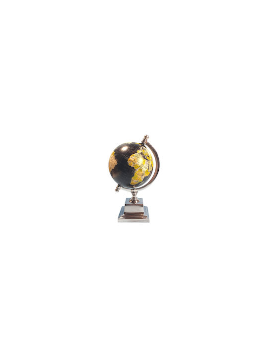 Decorative globe black-silver globe 26cm