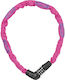 Abus Steel-O-Chain 5805C/75 Κλειδαριά Ποδηλάτου Κουλούρα με Κλειδί Ροζ
