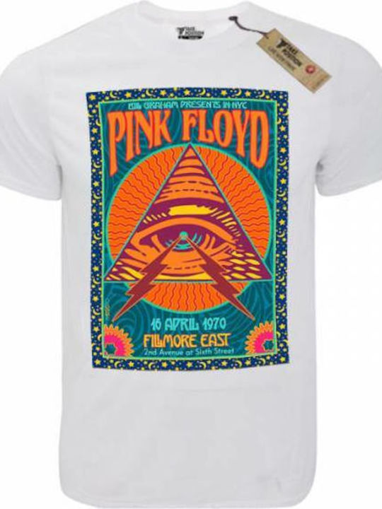 Takeposition T-shirt Pink Floyd T-cool σε Λευκό χρώμα