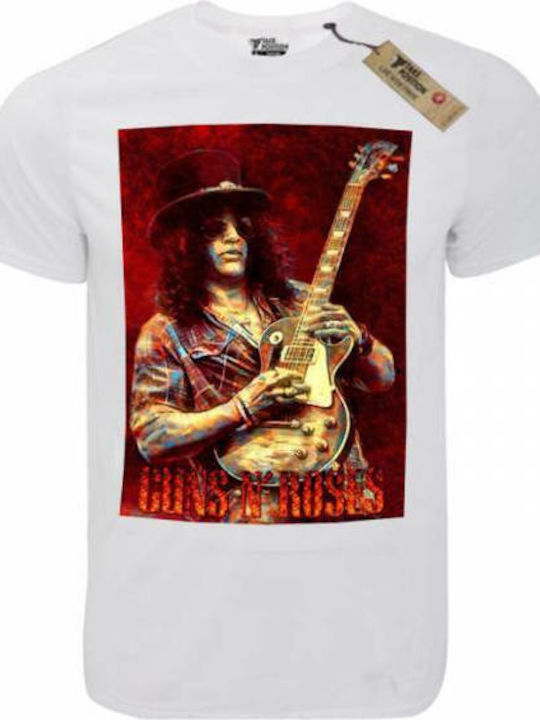 Takeposition T-cool T-shirt Guns N' Roses Λευκό