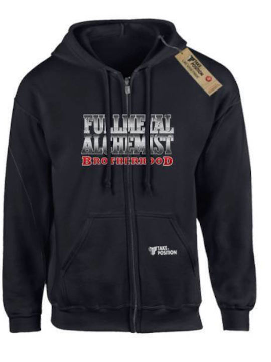 Takeposition Z-cool Ανιμε Fullmetal Alchemist Hooded Jacket Black
