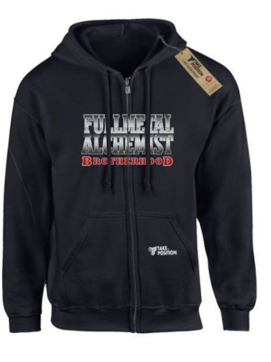 Takeposition Z-cool Ανιμε Fullmetal Alchemist Damen Jacke mit Kapuze Schwarz