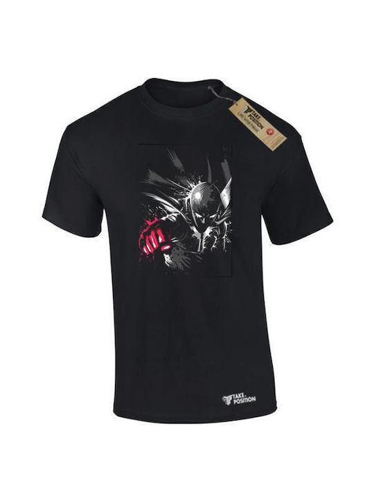 Takeposition Saitama one-punch T-shirt Schwarz