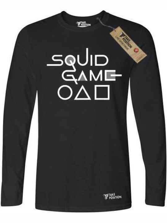 Takeposition Bluse Tintenfisch-Spiel Schwarz