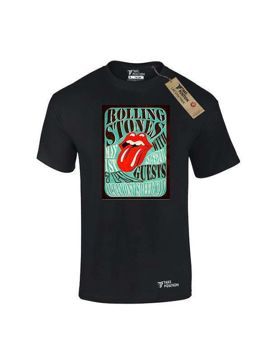 Takeposition T-shirt Rolling Stones σε Μαύρο χρώμα