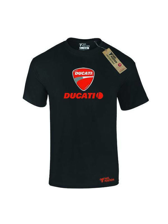 Takeposition T-shirt moto Ducati logo σε Μαύρο χρώμα