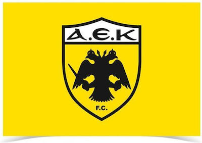 Mannschaftsfahne Netzstempel AEK FC 50x75cm