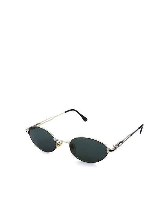 Babylon Sunglasses with Silver Metal Frame and Green Lens B507 C03