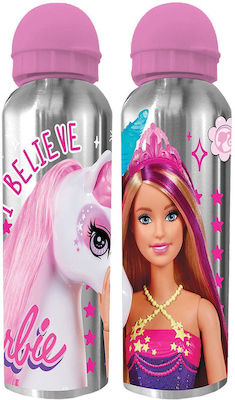 Justnote Barbie Sticlă pentru Copii Barbie Aluminiu Roz 500ml