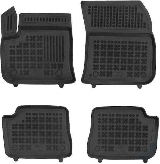 Rezaw Plast Set of Front and Rear Mats 4pcs Tray Type for Opel Mokka 2020+ Black