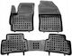 Rezaw Plast Set of Front and Rear Mats 3pcs Tray Type for Toyota Corolla Cross 2022+ Black