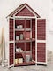 Wooden Garden Warehouse with Double-Leaf Door Brown L0.89xW0.525xH1.75cm