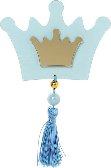 Cadou De Botez Cu Decorativ Coroană Din Lemn 12x11cm B-7