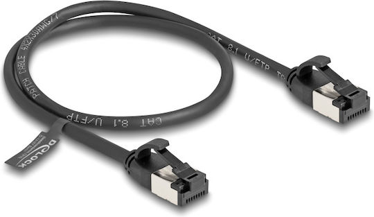 DeLock U/FTP (STP) Kat.8.1 Netzwerkkabel Ethernet 0.5m Schwarzes