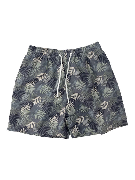 Beyounger Men's Swimwear Shorts Gray Floral