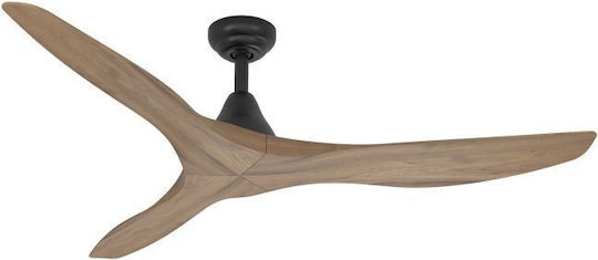 Eglo Portsea Ανεμιστήρας Οροφής 132cm με Φως Καφέ / Μαύρος