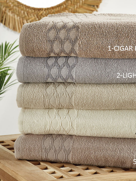 Whitegg Bath Towels Set 3 pcs Urania Ecru Weigh...