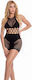 Pink Lipstick Lingerie Schwarz