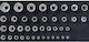 BGS Technic Nüsse Mehrzahn mit Vierkant-Antrieb 1/4" Set 40Stück