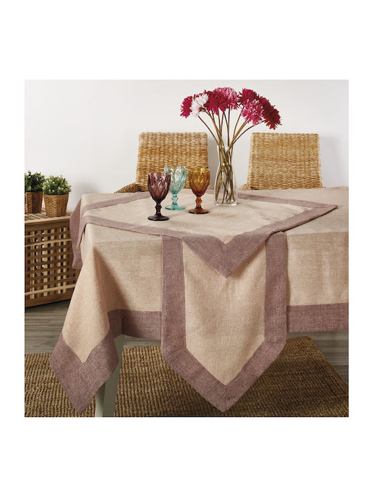 Whitegg Z126 Cotton Tablecloth Runner Brown 40x180cm