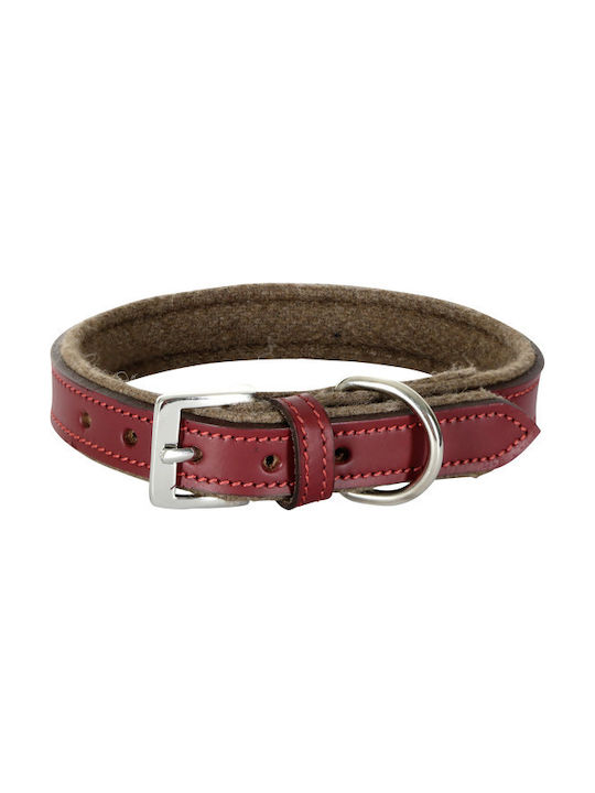 Kerbl Hundehalsband Leder in Rot Farbe