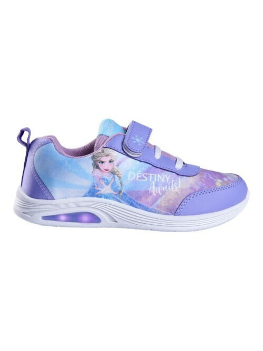 Disney Παιδικά Sneakers με Φωτάκια Λιλά