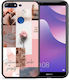 Smartfits Aesthetic Collage Umschlag Rückseite Silikon Mehrfarbig (Huawei Y7 2018/Y7 Prime 2018)