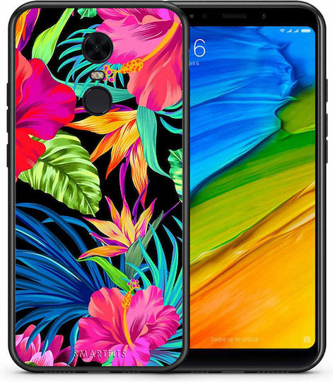 Smartfits Tropical Flowers Back Cover Plastic Multicolor (Redmi 5 Plus) 7374596079771_42421302100123