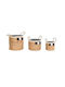 Fabric Decorative Baskets Set 3pcs DKD Home Decor