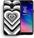 Smartfits Hearts Задна корица Пластмаса Черен (Galaxy A6 2018)
