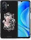 Smartfits Flower Frame Silicone Back Cover Black (Huawei Nova Y70)