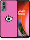 Smartfits Eye Umschlag Rückseite Kunststoff Rosa (OnePlus Nord 2) A00_SM1-ON-NORD25G_BLUEEYEPINK_RO1