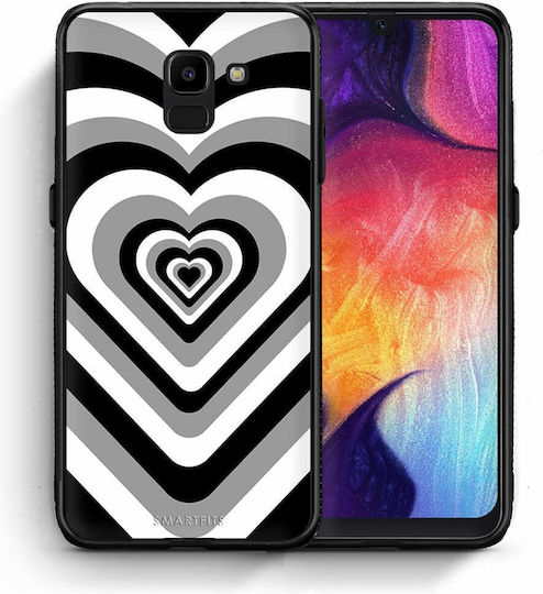 Smartfits Hearts Back Cover Plastic Black (Galaxy J6)