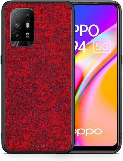 Smartfits Paisley Cashmere Back Cover Πλαστικό / Σιλικόνης Κόκκινο (Oppo A94)